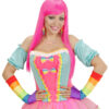 Fingerlose Satinhandschuhe Regenbogen (33 cm) - Thumbnail Image 2