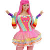 Fingerlose Satinhandschuhe Regenbogen (33 cm) - Thumbnail Image 5