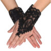 Spitzenhandschuhe Handgelenk Florence (schwarz) - Thumbnail Image 4
