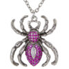 Spinnenkette mit lila Strass - Thumbnail Image 1