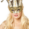 Maske Joker mit Schellen (gold) - Thumbnail Image 2