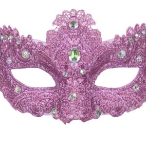 Maske Stoff mit Steine (violett) - Thumbnail Image 1