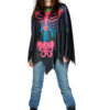 Poncho Skelett schwarz/bunt - Thumbnail Image 1
