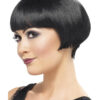 20er Flapper Bob Perücke (schwarz) - Thumbnail Image 1