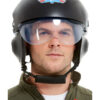 Top Gun Deluxe Helm (schwarz) - Thumbnail Image 1