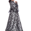 Luxuskleid Marquise grau/schwarz - Thumbnail Image 2