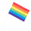 Papier-Handfahnen Regenbogen (6 Stk.) - Thumbnail Image 1