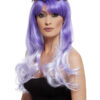 Glamouröse Day-of-the-Dead-Perücke (lila) - Thumbnail Image 1