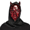 Gesichtsmaske Schillernder Teufel mit Kapuze (rot) - Thumbnail Image 1