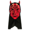 Gesichtsmaske Schillernder Teufel mit Kapuze (rot) - Thumbnail Image 4