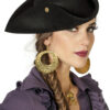 Piratenhut mit Druckknöpfen (schwarz) - Thumbnail Image 2