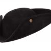 Piratenhut mit Druckknöpfen (schwarz) - Thumbnail Image 1