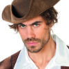 Piratenhut mit Druckknöpfen (braun) - Thumbnail Image 2