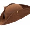 Piratenhut mit Druckknöpfen (braun) - Thumbnail Image 1