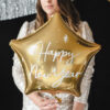 Folienballon Stern Happy New Year (gold) - Thumbnail Image 2