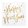 Servietten Happy New Year weiß/gold (20 Stk.) - Thumbnail Image 1