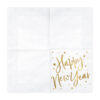 Servietten Happy New Year weiß/gold (20 Stk.) - Thumbnail Image 2